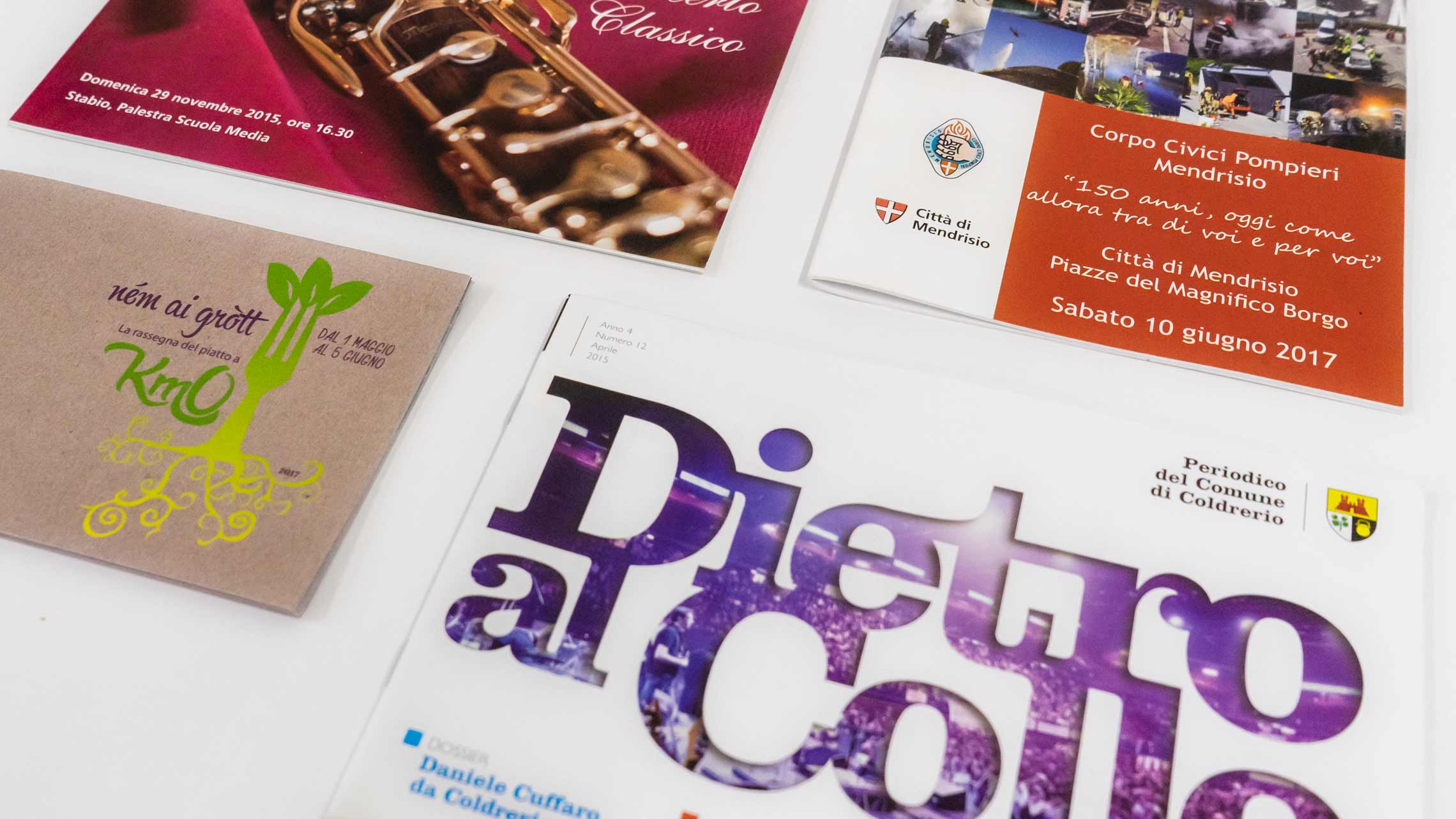 Brochure evento stampata a colori — programma e comunicazione per manifestazione